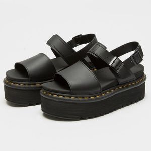DR. MARTENS Voss Quad Leather Strap Womens Platform Sandals